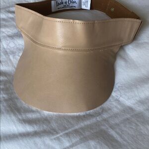 Lack of Color Beige Leather Visor